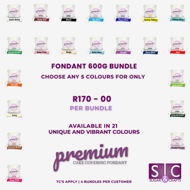 PREMIUM Fondant 600g Bundle