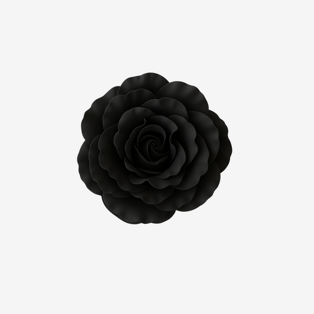 Black, Blossoms, Gum Paste, Figurines