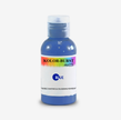 A bottle of Kolor-Burst Matts Blue edible dusting and colouring powder, featuring a blue bottle, white label, and a rainbow-colored brand banner, set against a plain white background.