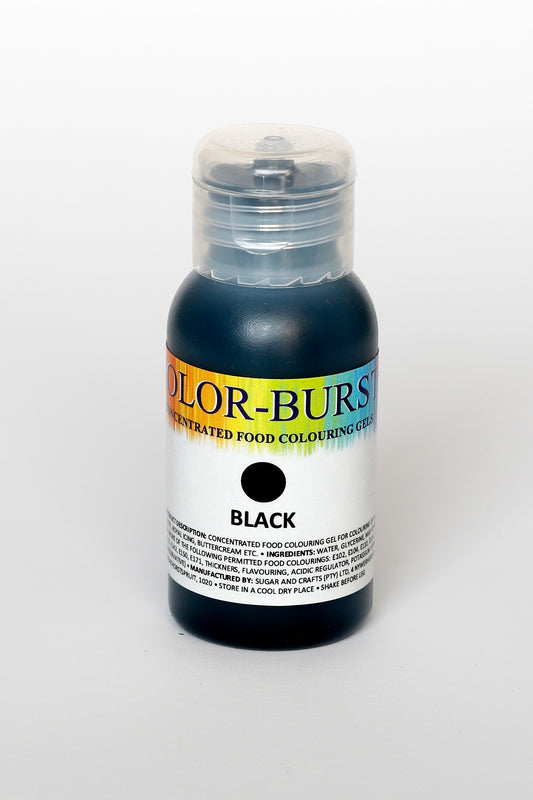 KOLOR-BURST Food Colouring Gel Black 50ml