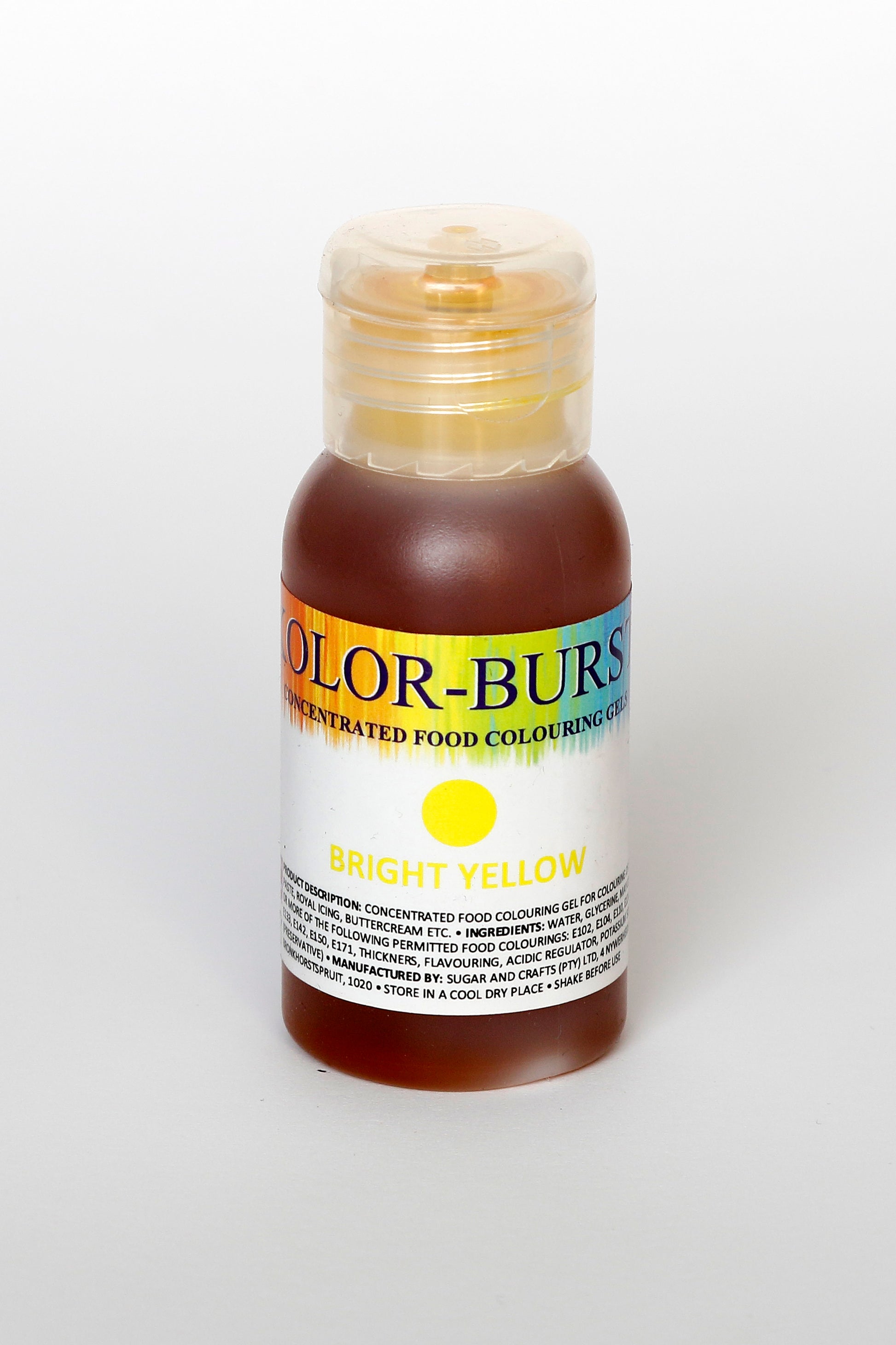 KOLOR-BURST Food Colouring Gel Bright Yellow 50ml