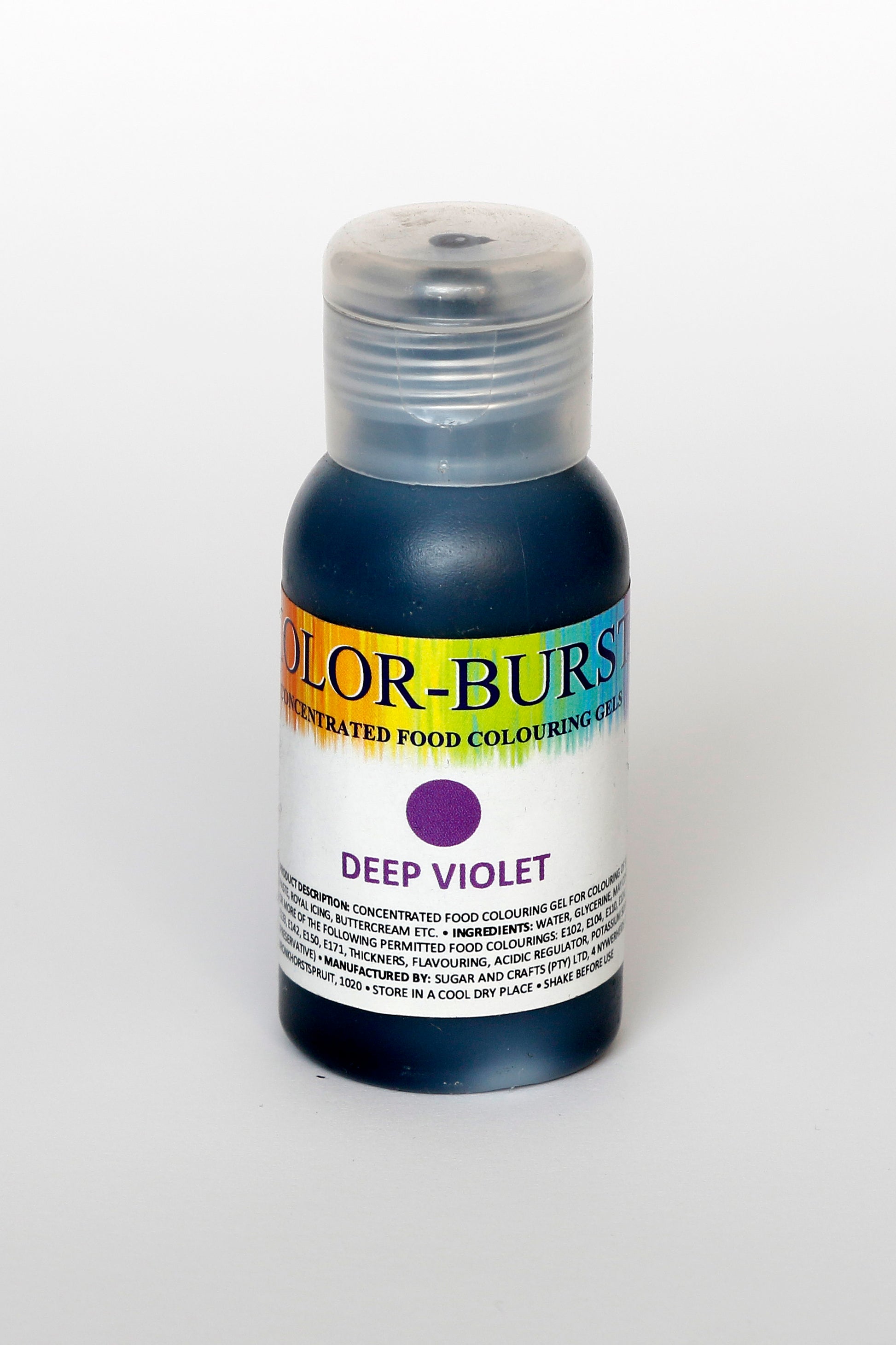 KOLOR-BURST Food Colouring Gel Deep Violet 50ml