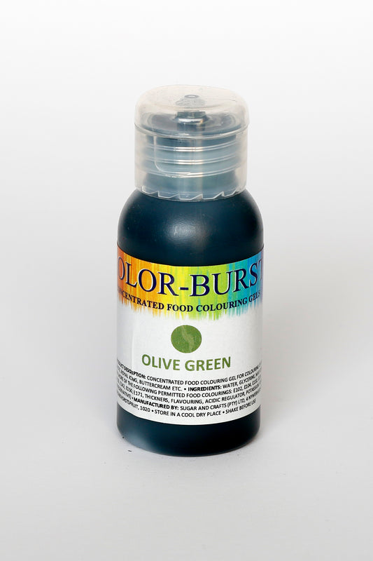 KOLOR-BURST Food Colouring Gel Olive Green 50ml