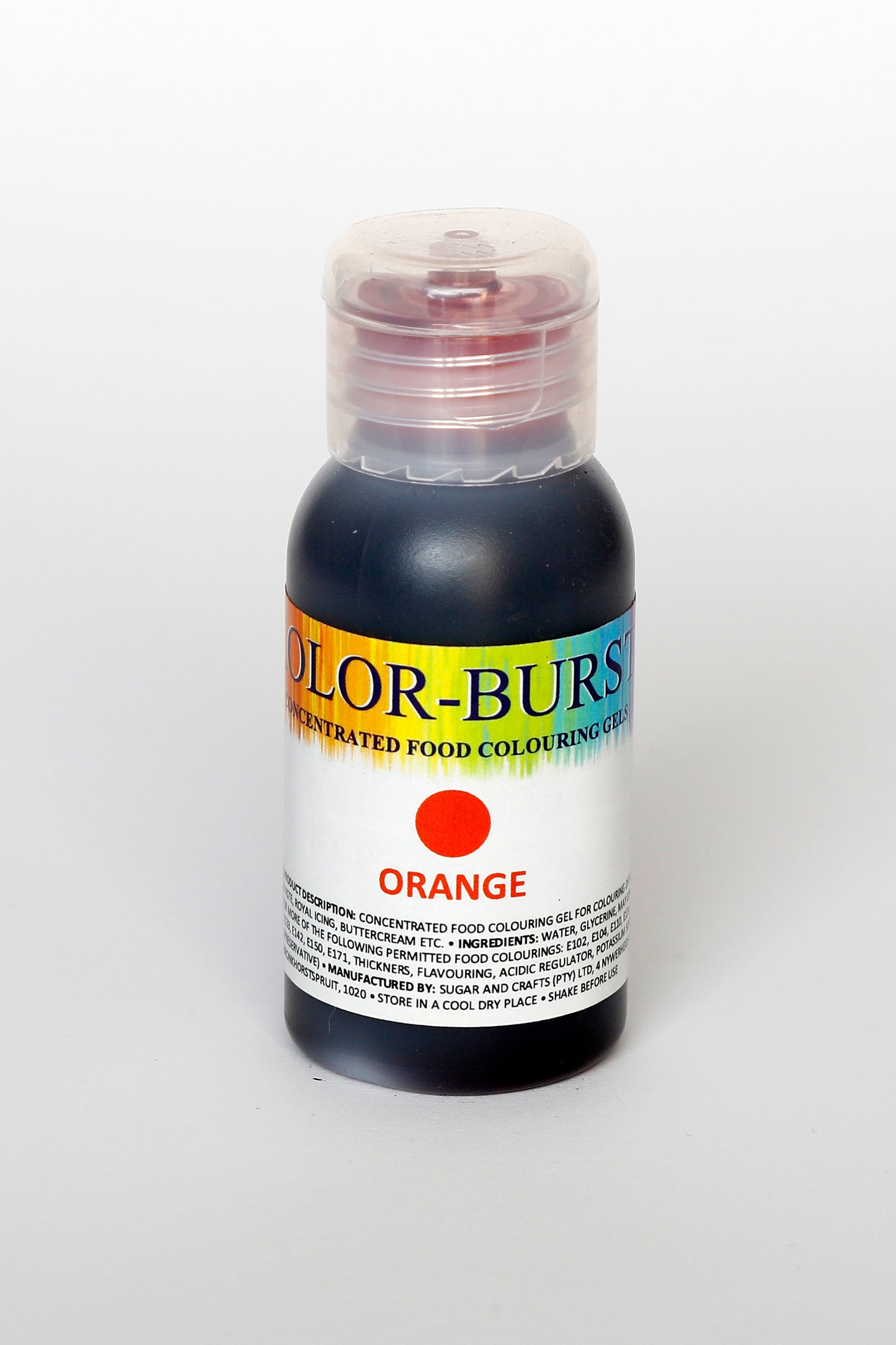 KOLOR-BURST Food Colouring Gel Orange 50ml