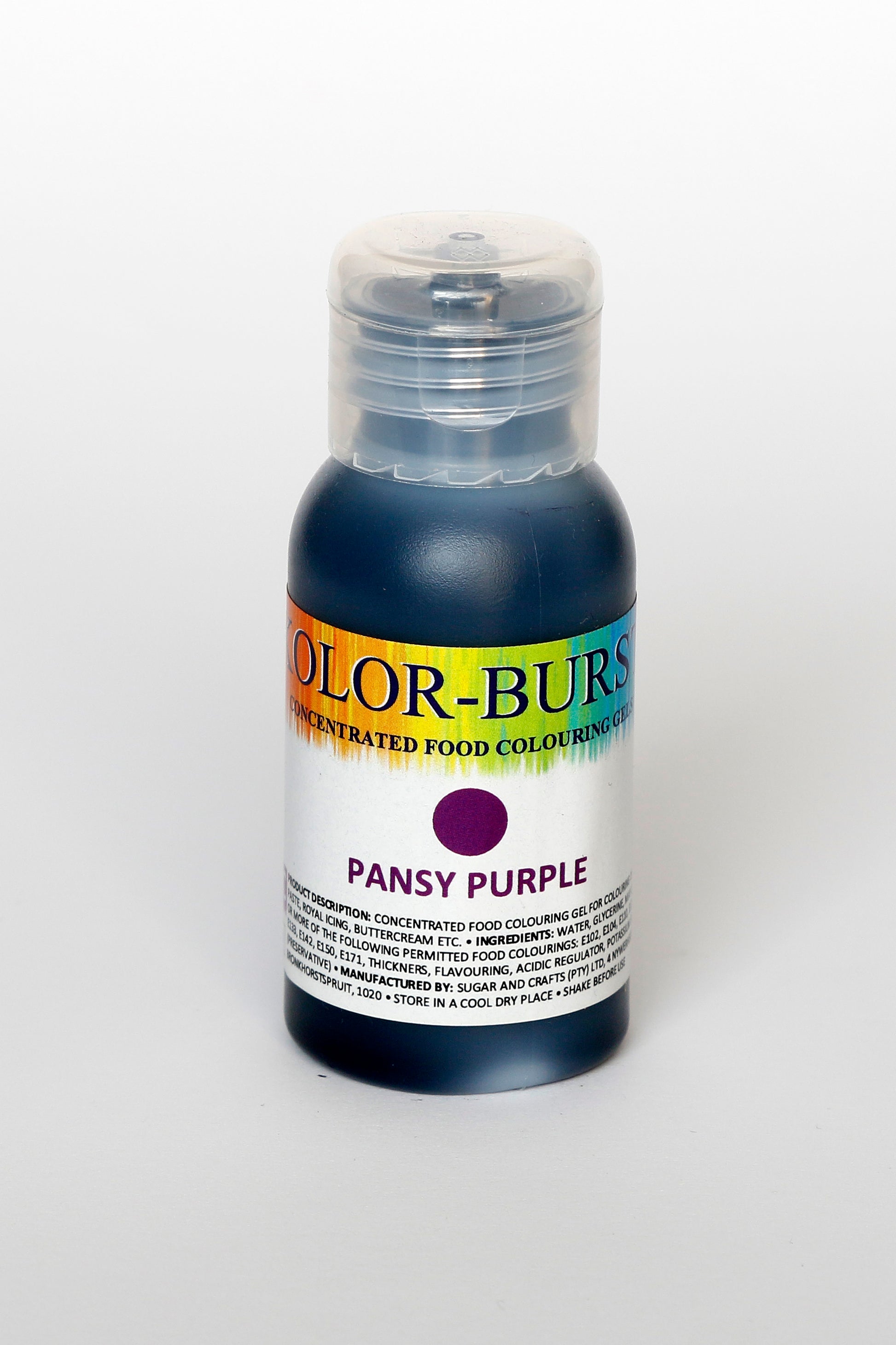 KOLOR-BURST Food Colouring Gel Pansy Purple 50ml