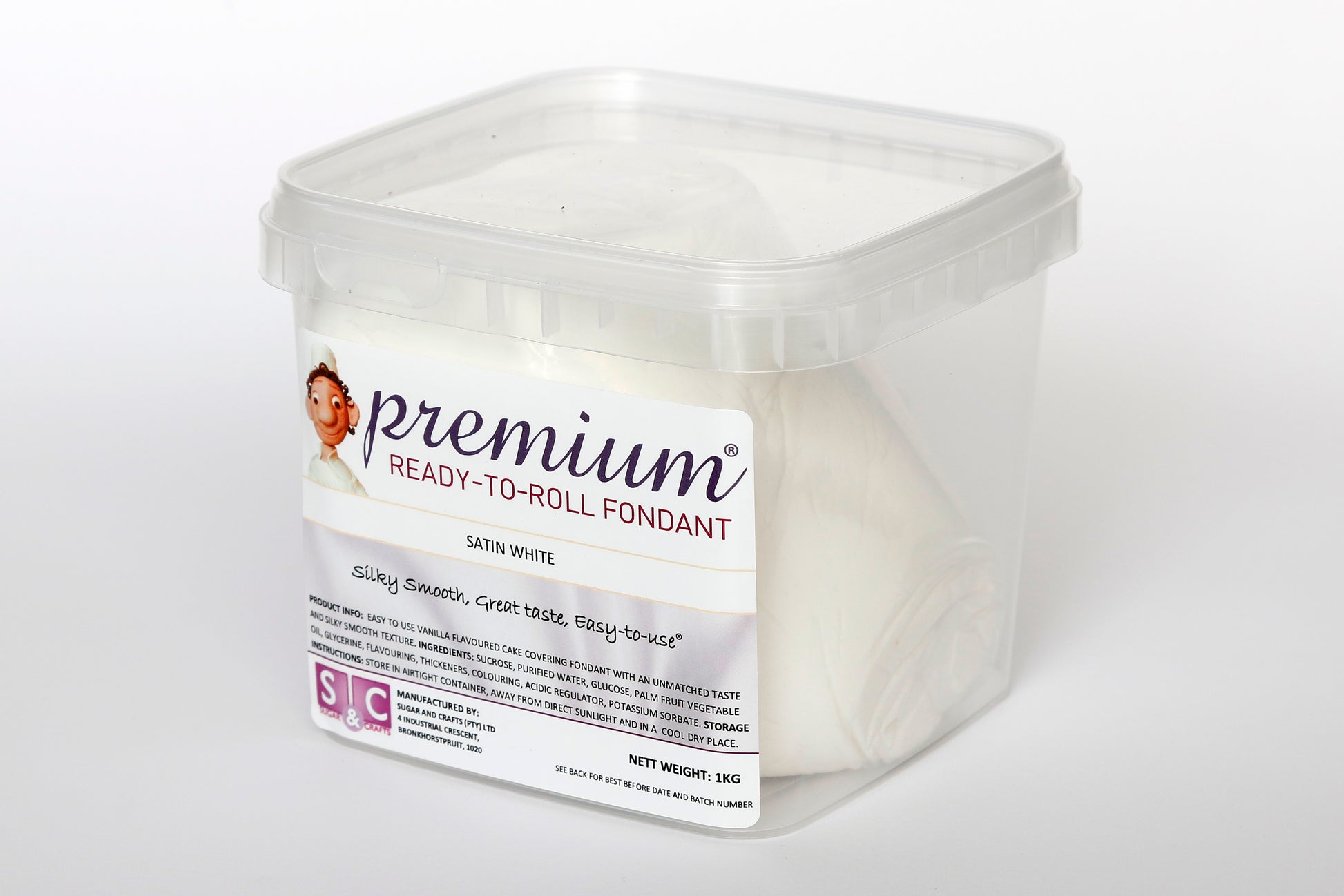 PREMIUM Fondant Satin White 1kg