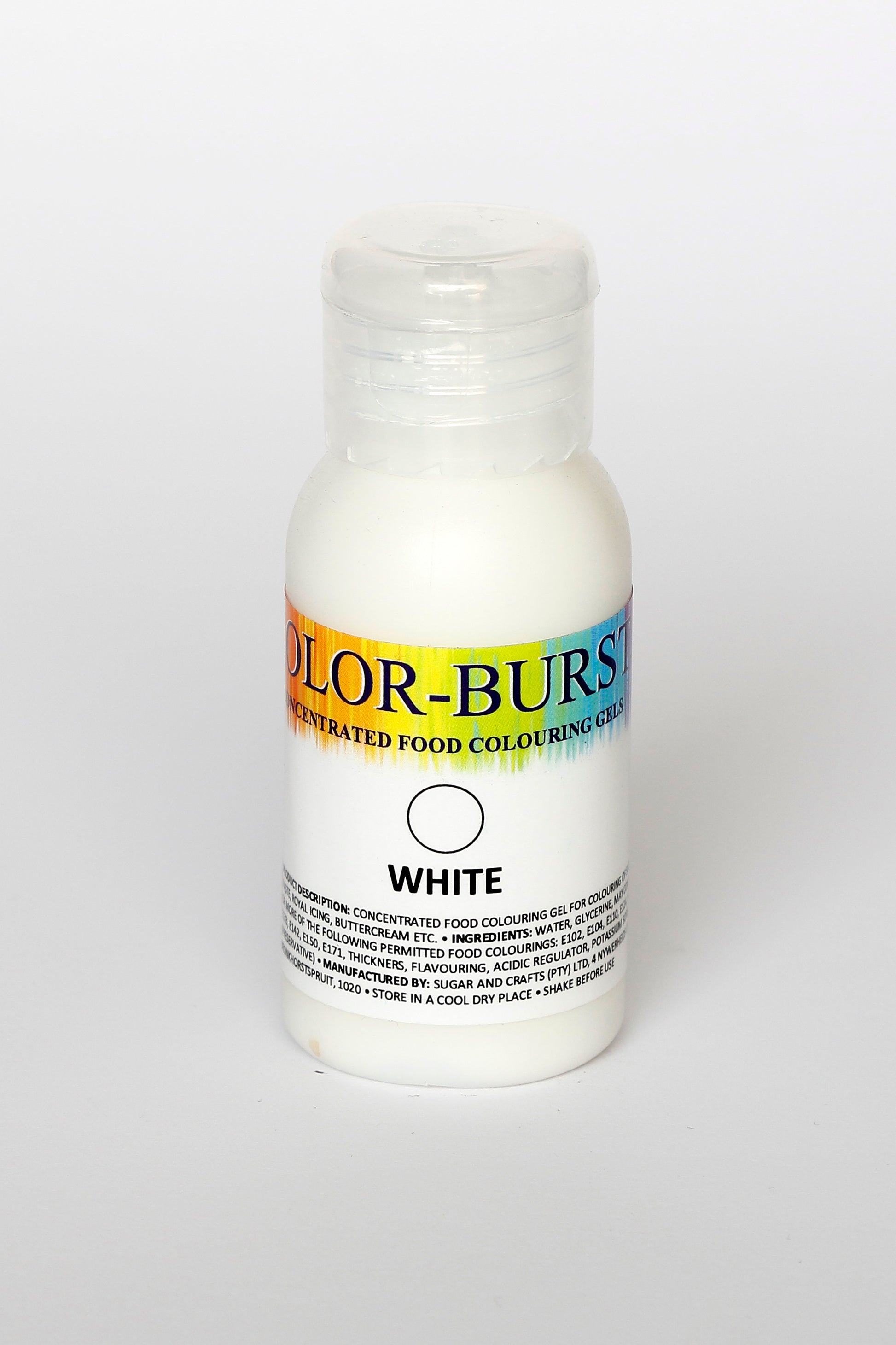 KOLOR-BURST Food Colouring Gel White 50ml